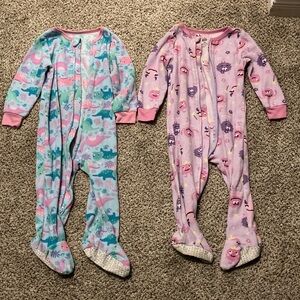 2 fleece blanket sleepers Footies